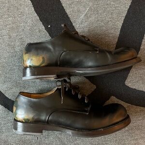 Antonio Maurizi Black/camo Leather Derby shoes size 9